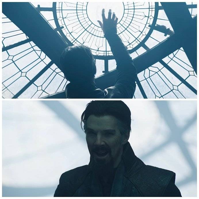 Confirmed characters This shows 2 scenes from the Doctor Strange in the multiverse of Madness teaser trailer of a variant Strange. 