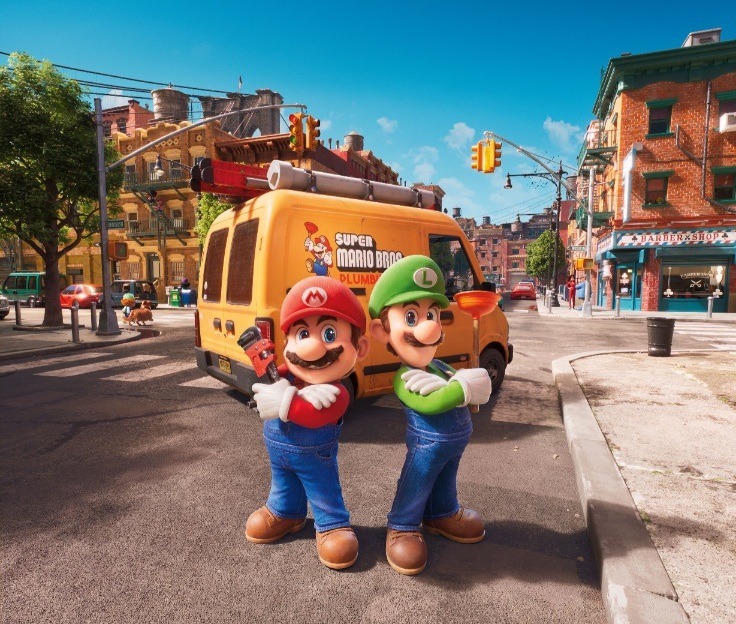 Mario and Luigi in the Super Mario Bros animated movie