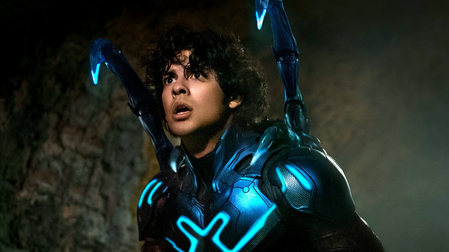 XOLO MARIDUENA as Jaime Reyes in Warner Bros. Pictures™ action adventure BLUE BEETLE, a Warner Bros. Pictures release.