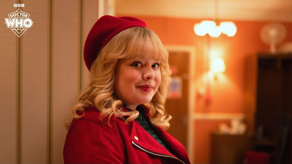 Nicola Coughlan as Joy, in Doctor Who Christmas Special Joy to the World