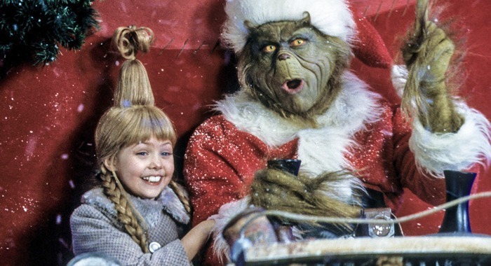 Taylor Momsen and Jim Carrey in the Grinch