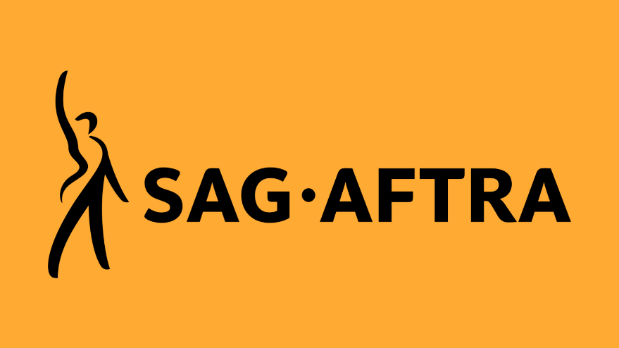 A yellow background with words in black: "SAG-AFTRA"