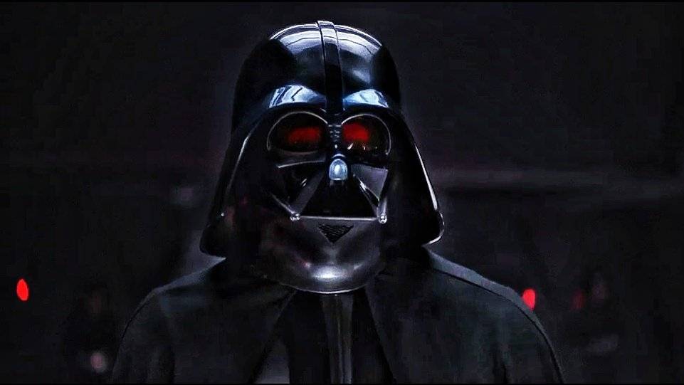 Darth Vader helmet in the Star Wars movies