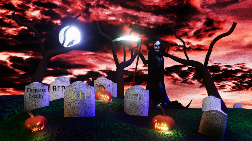 Cemetery for Halloween wallpaper