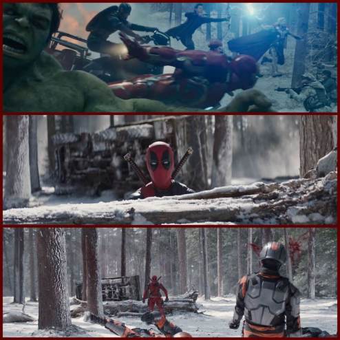 Deadpool appears to be fighting the TVA in Sokovia, previously where the Avengers were.