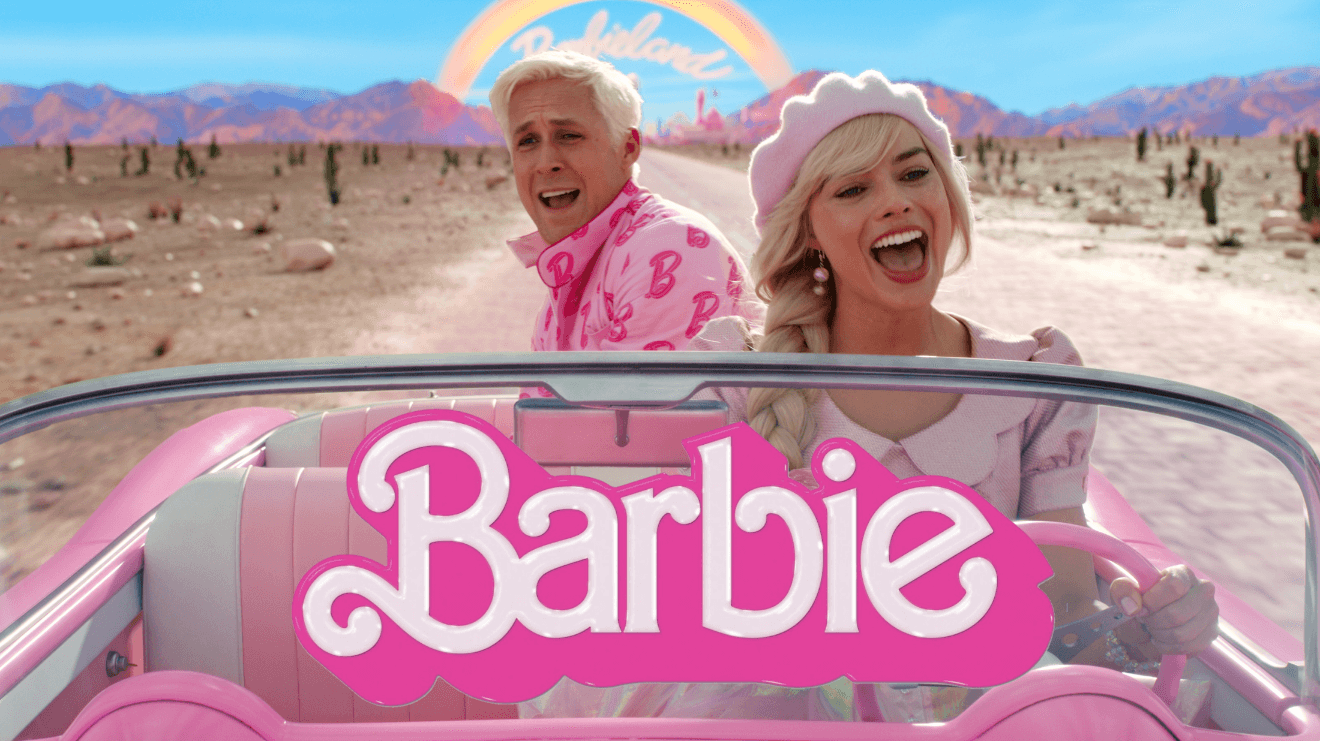 (L-r) RYAN GOSLING as Ken and MARGOT ROBBIE as Barbie in Warner Bros. Pictures BARBIE, a Warner Bros. Pictures release.