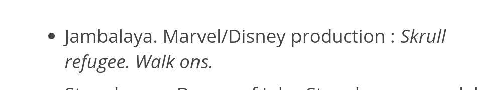 Skull refugee in Secret Invasion. Star Now casting website