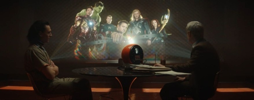 Mobius showing Loki his past present and future