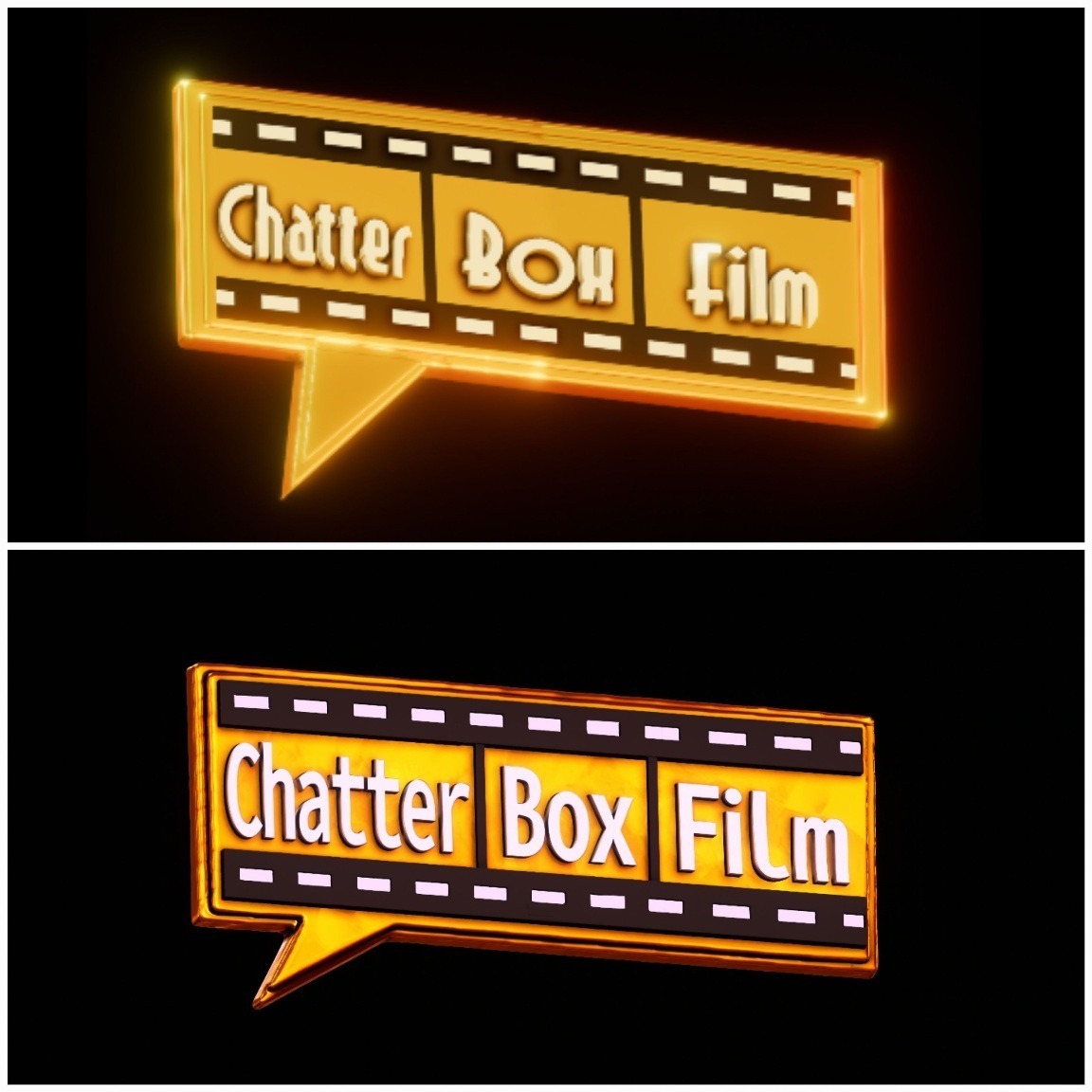 Old vs new chatter box film logos