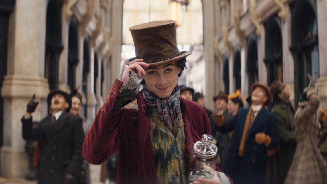 Timothee Chalamet as Willy Wonka