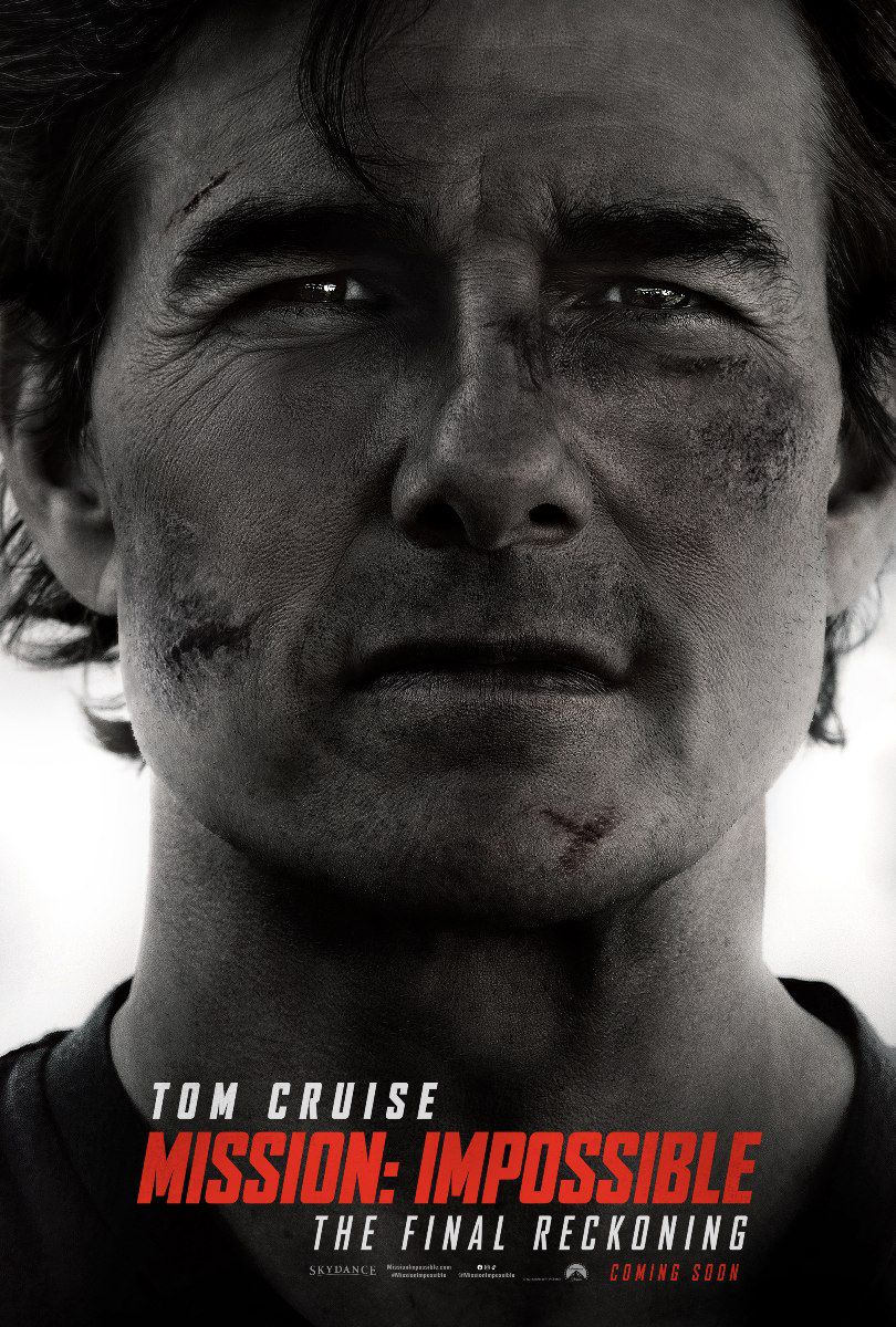 Tom Cruise on the poster for Mission Impossible 8