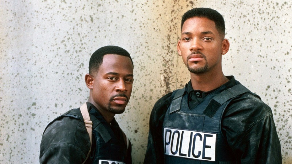 Martin Lawrence and Will Smith dressed in police uniform