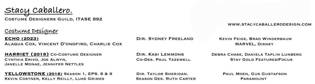 Stacy Caballero Costume Designer reveals Daredevil and Kingpin in Echo