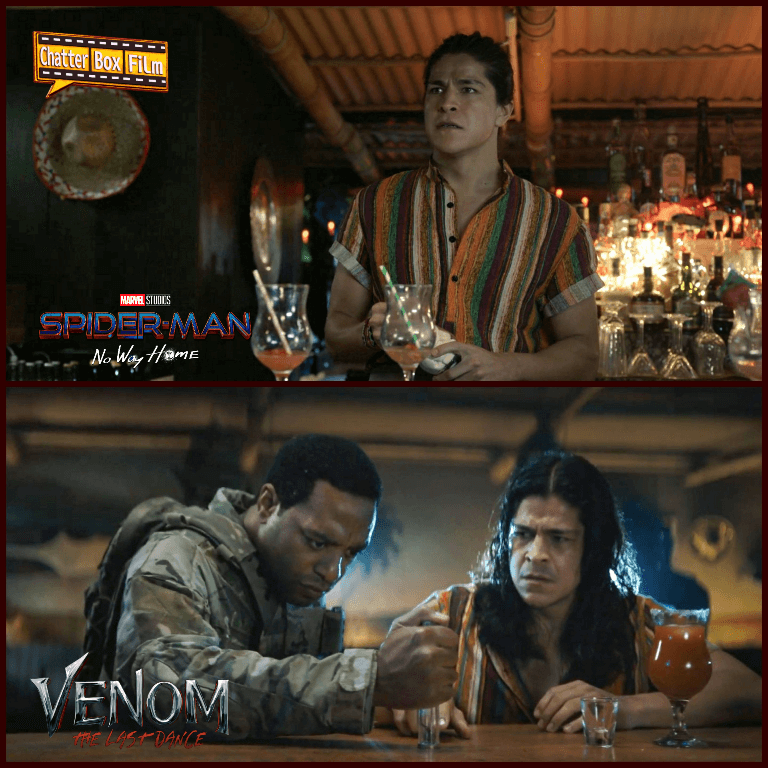 Chiwetel Ejiofor is a military character scooping up the symbiote in a bar in Mexico