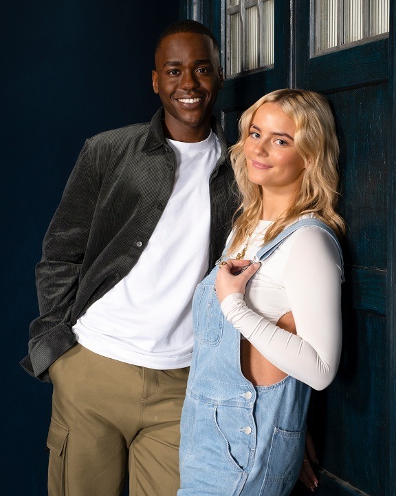 Fifteenth Doctor (Ncuti Gatwa) and new companion Ruby Sunday (Millie Gibson). BBC