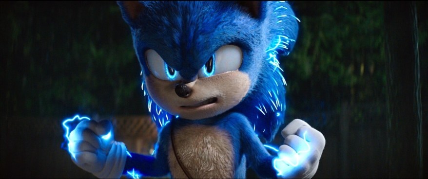 Sonic is furious as he lightly glows a blue energy around him