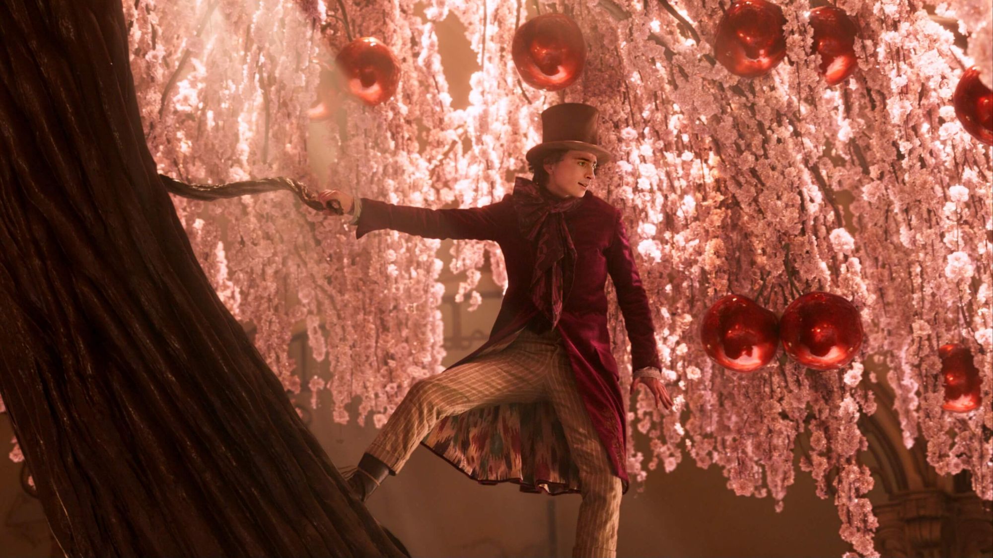 TIMOTHEE CHALAMET as Willy Wonka in Warner Bros.