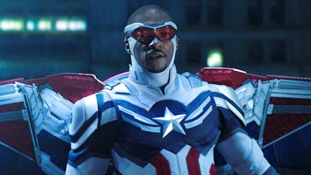 Sam Wilson as Captain America in The Falcon and the winter Soldier
