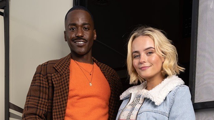 Ncuti Gatwa as The Doctor and Millie Gibson as Ruby Sunday for Doctor Who