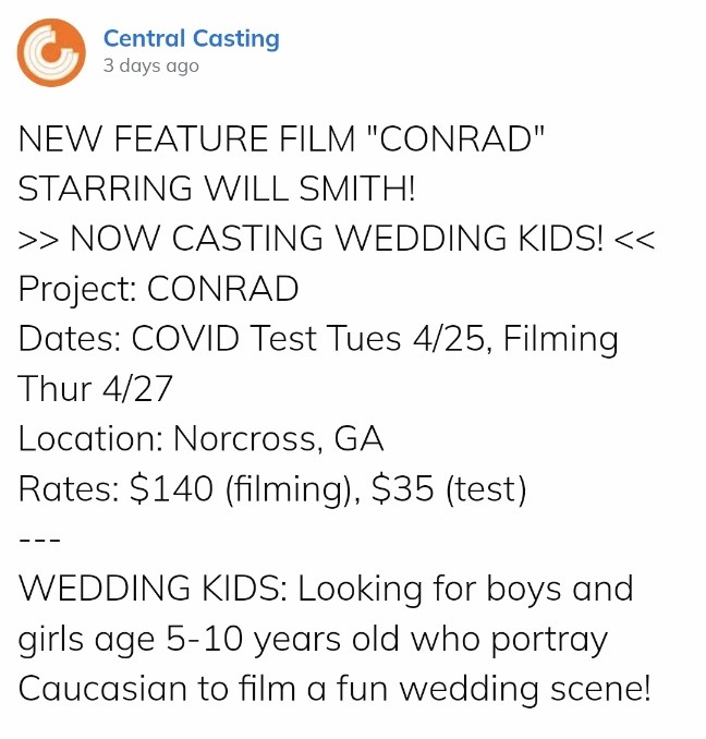 Wedding casting call for bad boys 4