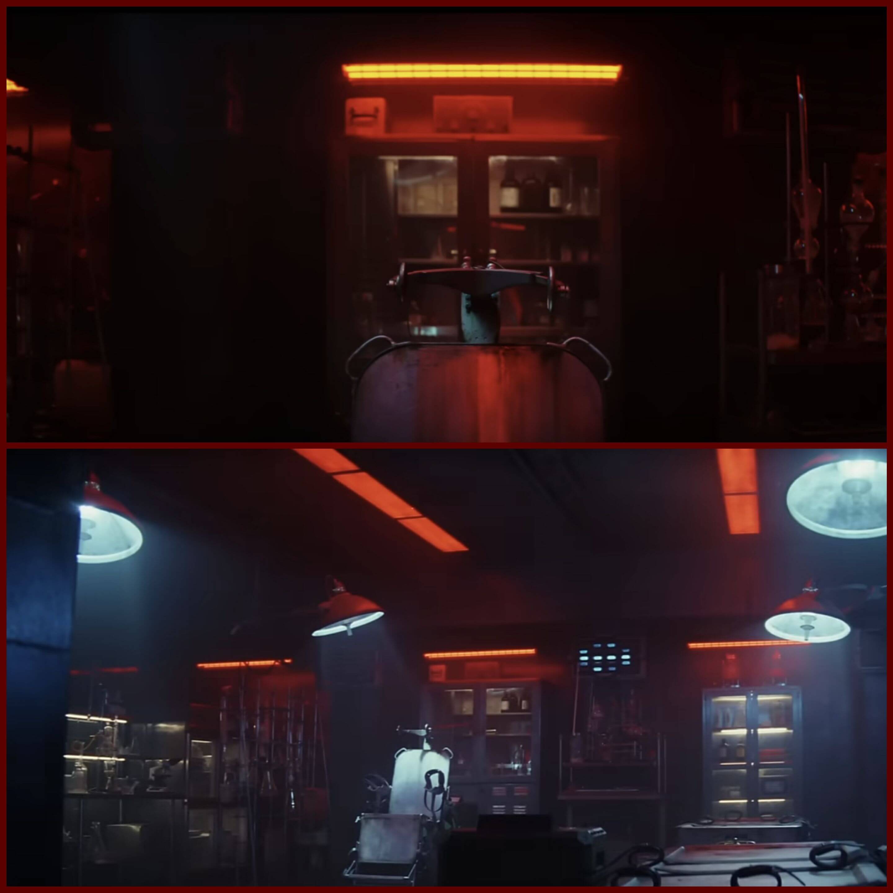 A lab scene with a chair used to for experiments or indoctrination, in Captain America: Brave New World