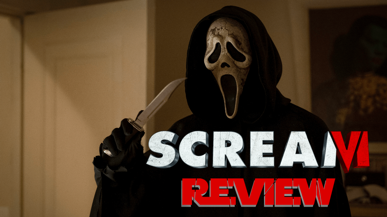 Ghostface holding a knife in a scene from Scream 6