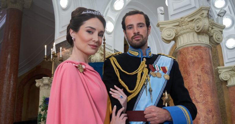 Princess Bea and Prince Desmond in The Royal We film.