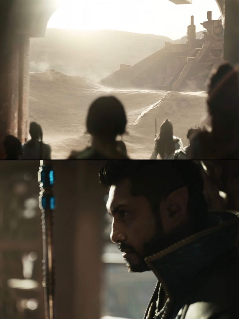 Namor and the Talokanils, in a dry Talokan which should be underwater.