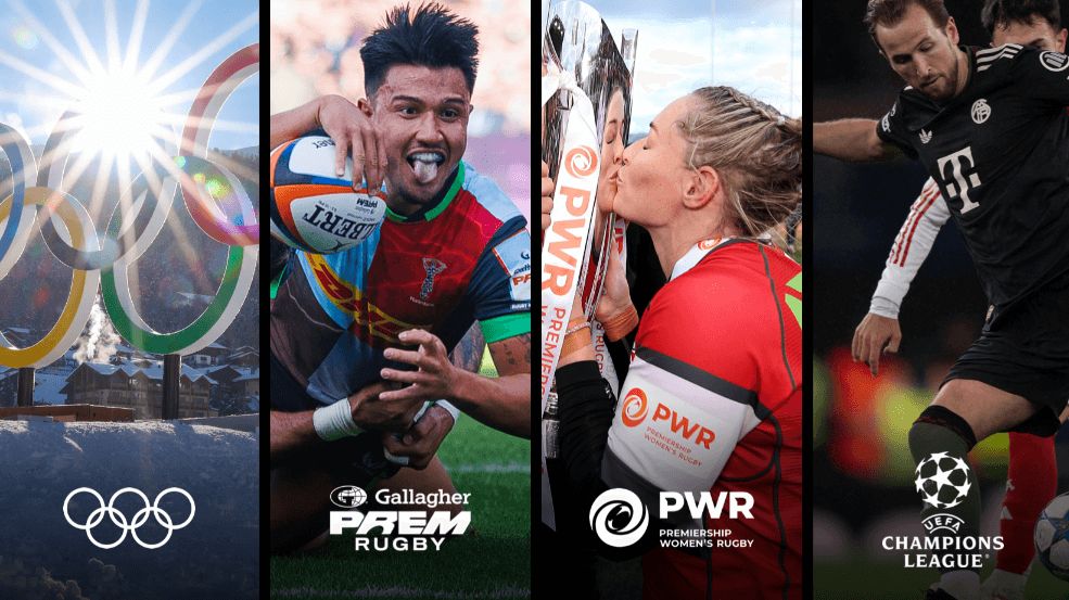 A variety of TNT promo coverage for Olympics, Rugby and football